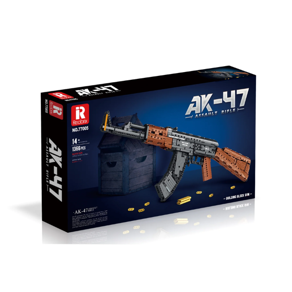 Boîte de construction REOBRIX AK-47, fusil d’assaut en briques, visuel du modèle