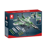 Boîte Reobrix MIG-29 avec maquette en briques vertes et pièces détachées