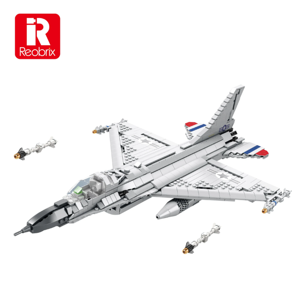 Briques REOBRIX 33027 Avion de chasse F-16 Fighting Falcon (1427 éléments)