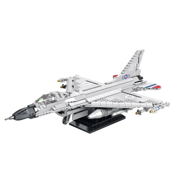 Briques REOBRIX 33027 Avion de chasse F-16 Fighting Falcon (1427 éléments)