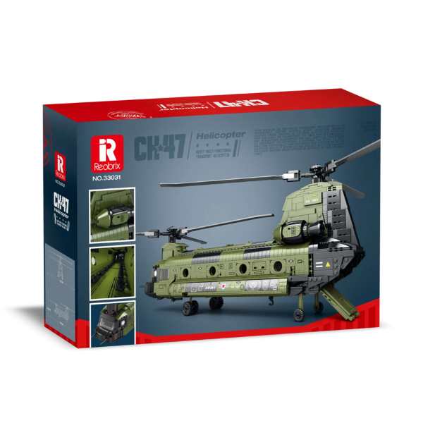 Briques REOBRIX 33031 Hélicoptère de transport CH-47 Chinook (1451 éléments)