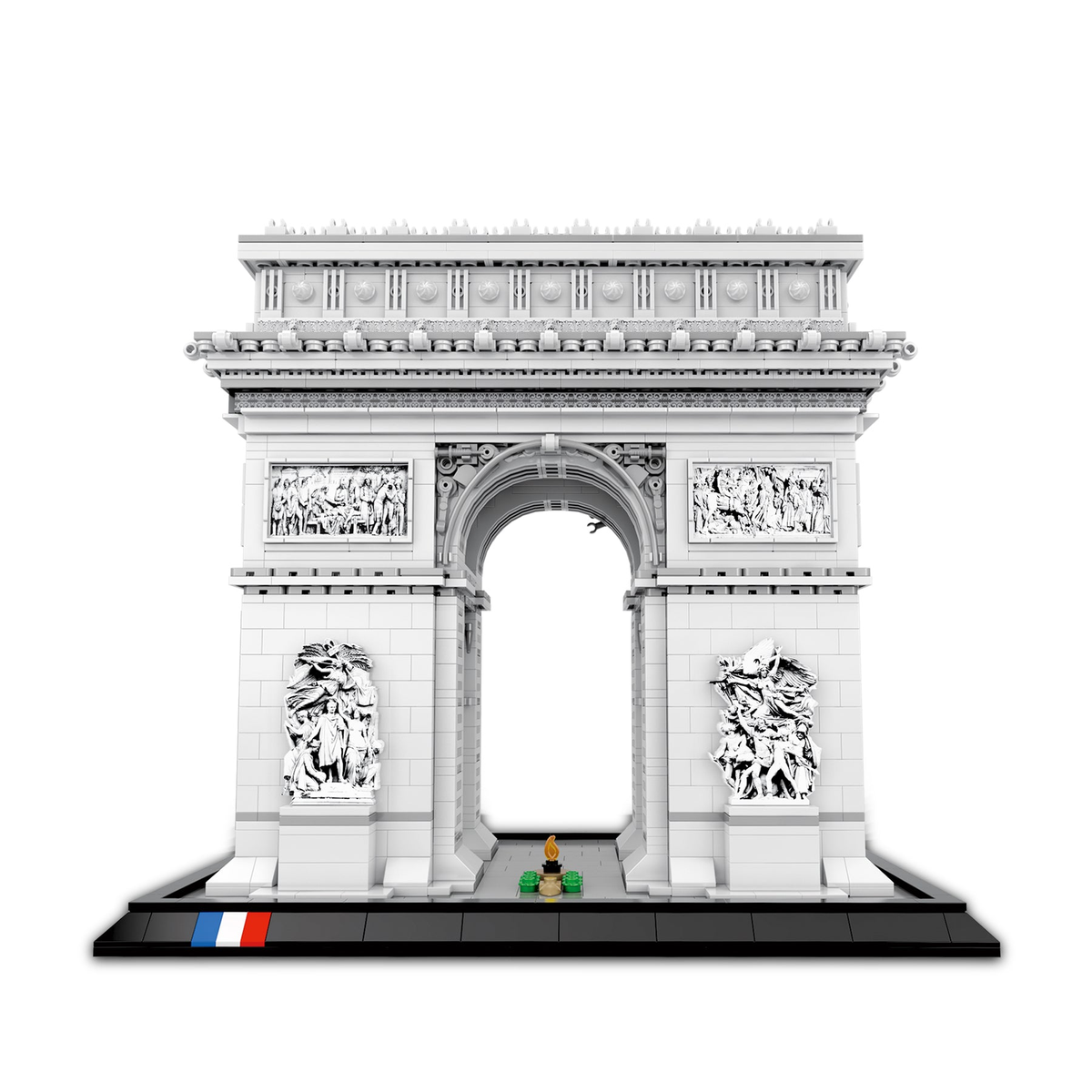 Maquette en blocs Arc de Triomphe REOBRIX, vue de face avec arcade centrale