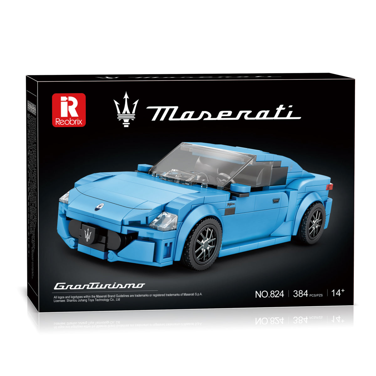 Boîte de construction de voiture de sport Maserati GranTurismo REOBRIX 824, 384 pièces