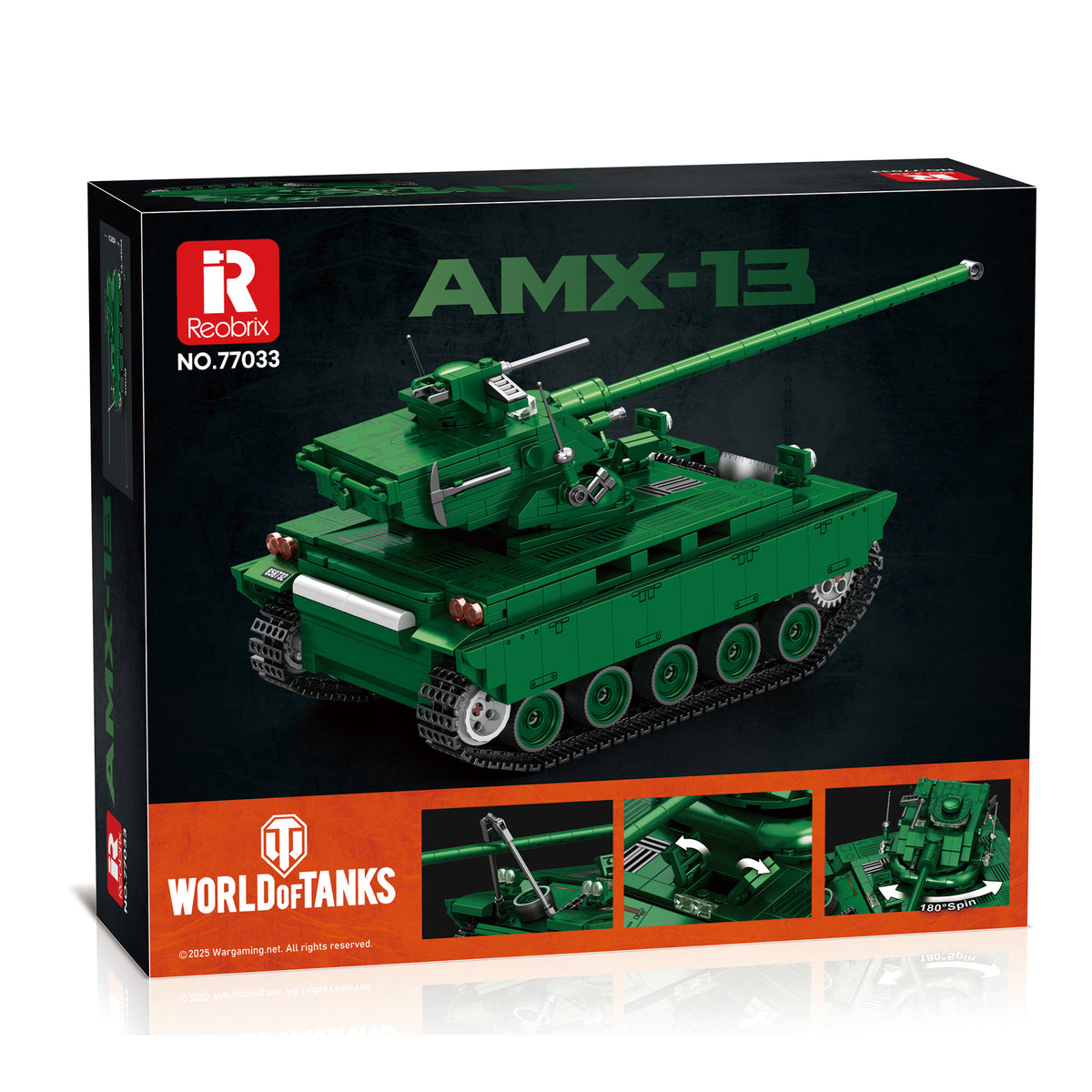 Briques REOBRIX 77033 Char AMX-13 World of Tanks (1037 pièces)