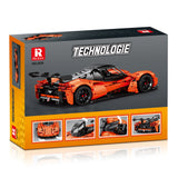 Boîte de jeu de construction NovaBrik REOBRIX 11011 KTM X-Bow GT2 orange et noire avec 2812 pièces de voiture de course