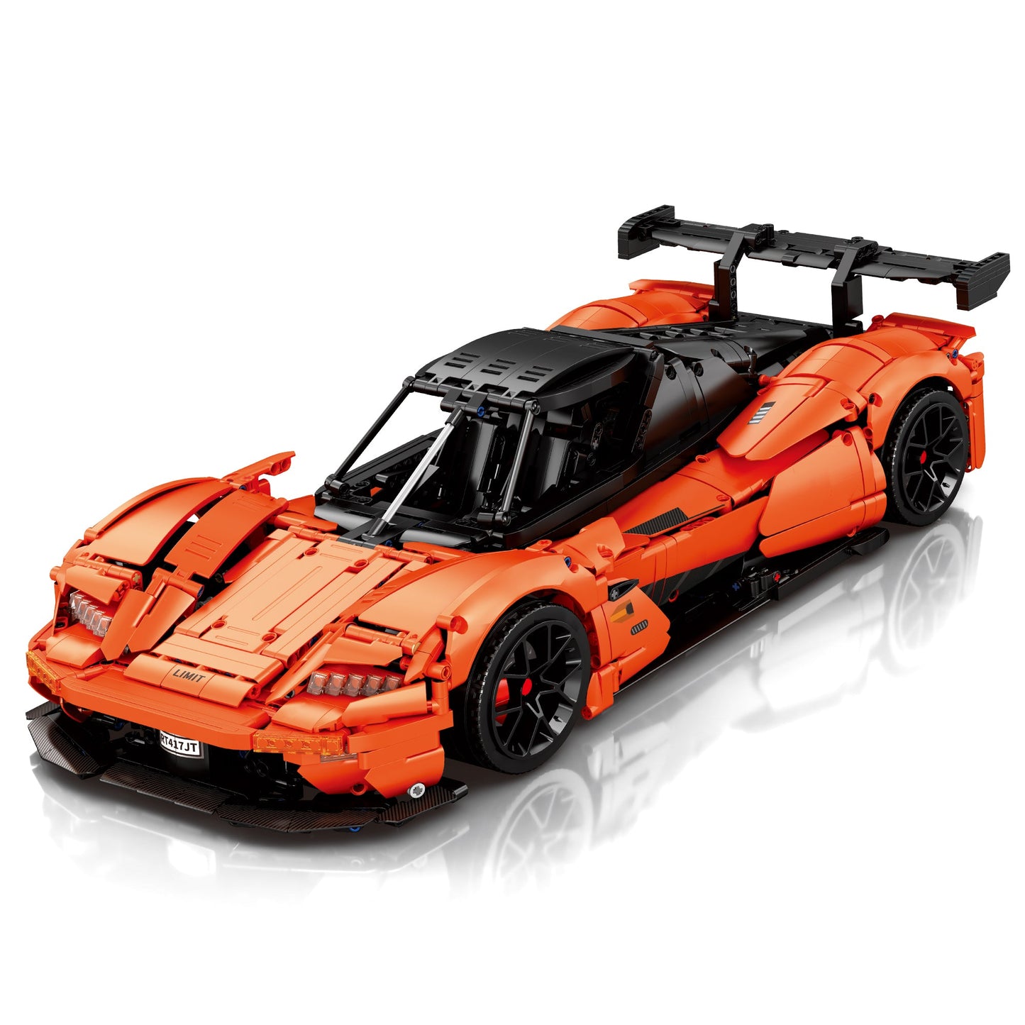 Modèle de construction NovaBrik REOBRIX 11011 KTM X-Bow GT2 orange et noir avec détails de course réalistes
